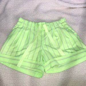 Lululemon neon windbreaker shorts!!